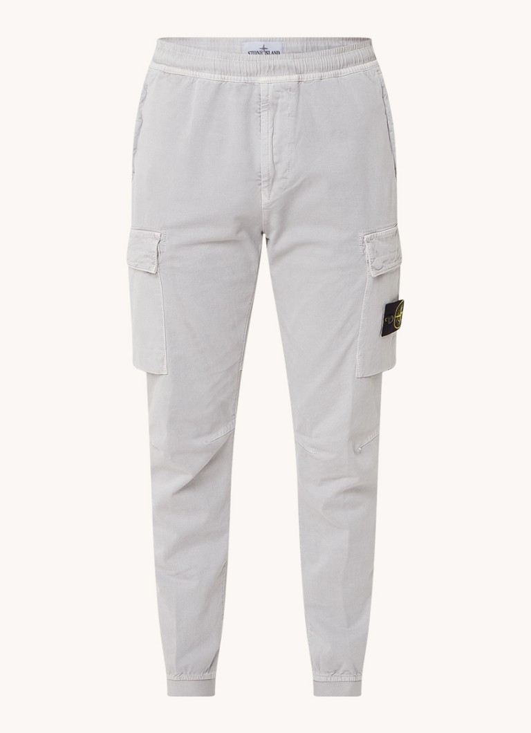 Pantaloni cargo conici Stone Island 313L1 cu logo