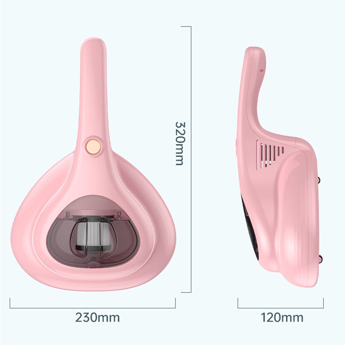 DOPWii Matratzenreinigungsgerät 60W Handheld Bett Milben Sammler,UV Sterilisieren Entfernen Milben, 60,00 W, beutellos