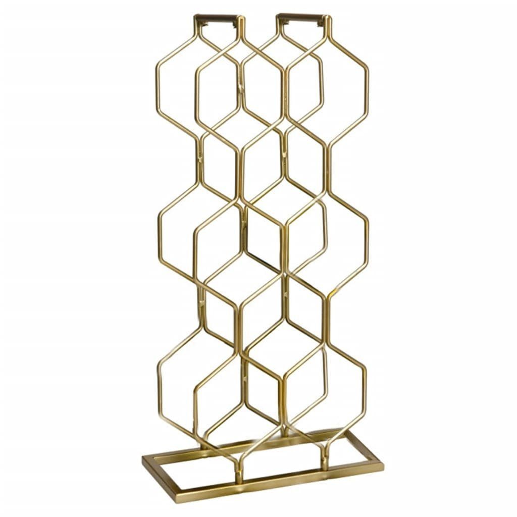 Home&Styling Weinregal Weinregal für 8 Flaschen Metall Golden, 1-tlg.