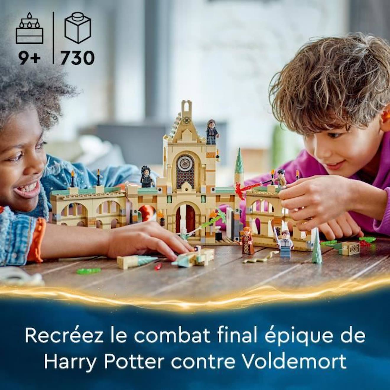 LEGO® Harry Potter 76415 La Bataille de Poudlard, Jouet de Château avec Minifigurine Voldemort beige