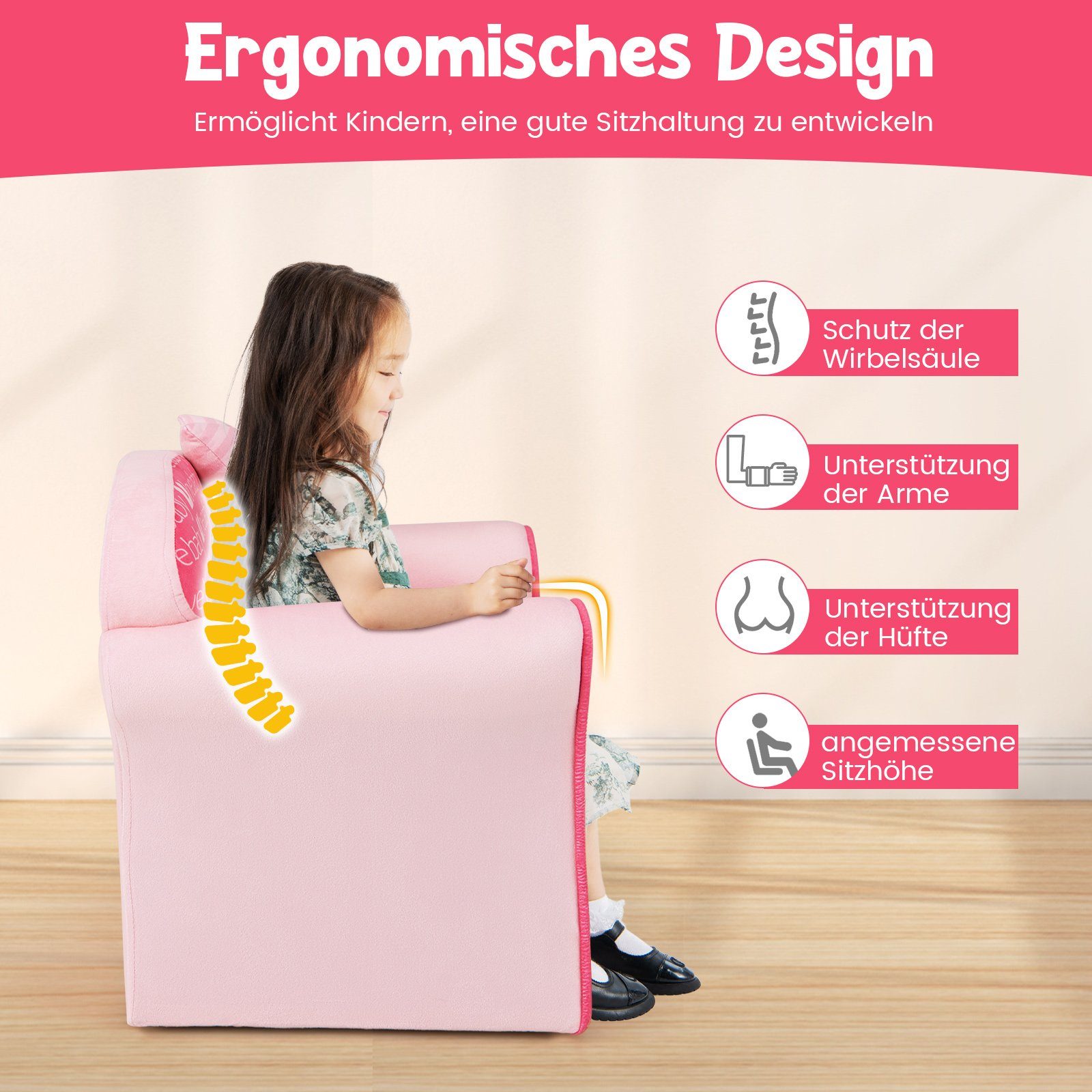 COSTWAY Kindersofa, bis 50kg