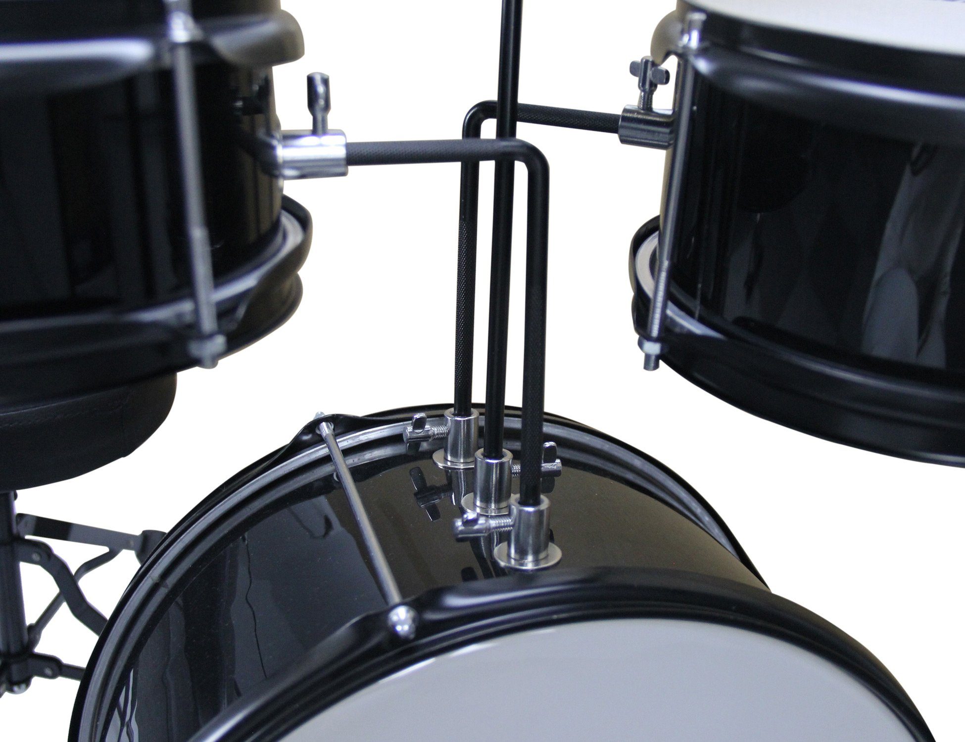 Clifton Kinderschlagzeug Junior Drum, schwarz, 3-St.