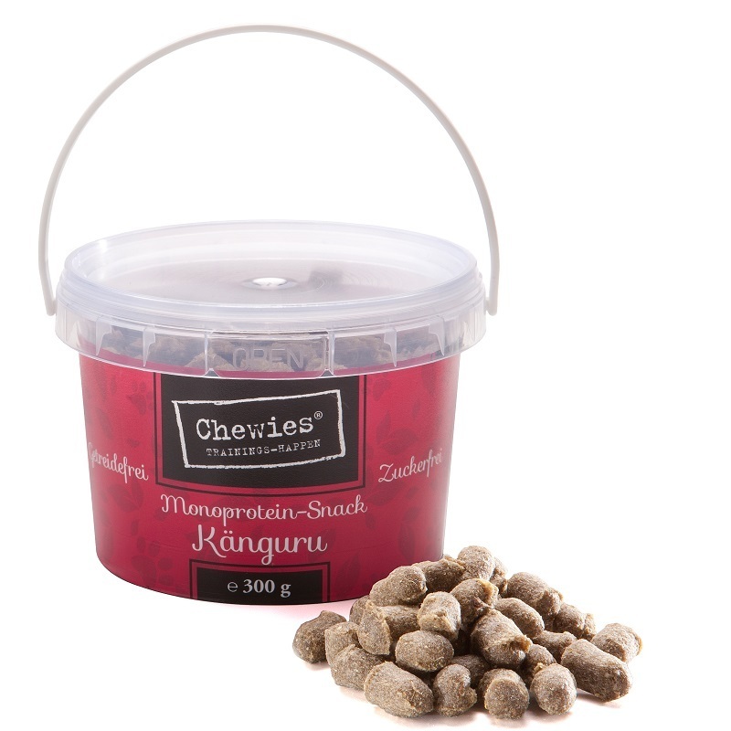 Chewies Snacks Chewies Trainings-Happen Monoprotein-Snack 300g Känguru