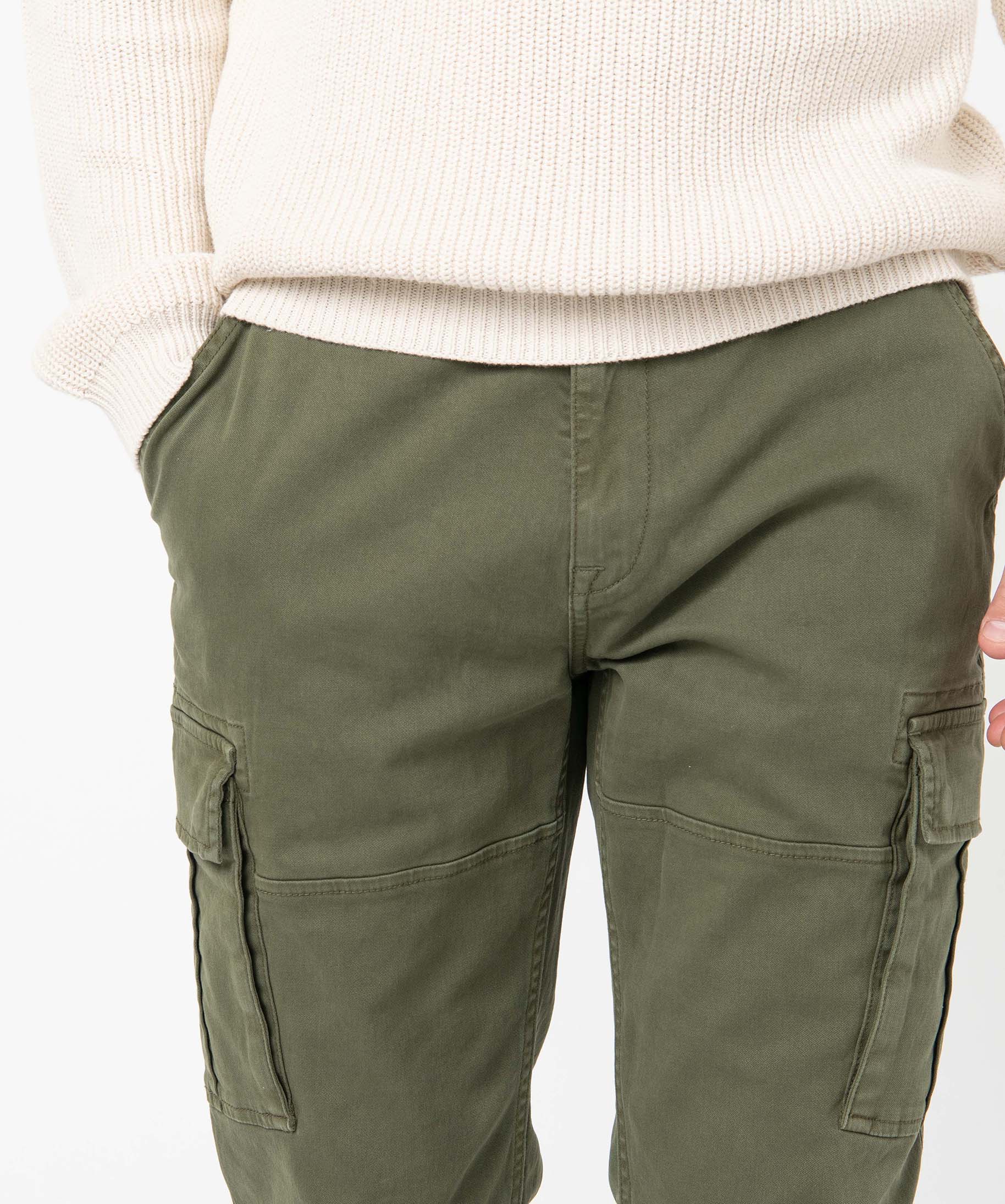 Pantalon homme cargo coupe Straight kaki | GEMO