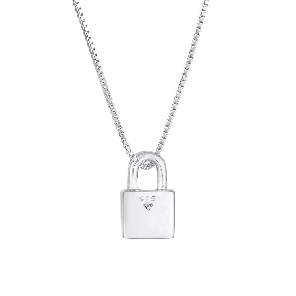 Elli Elli Collier Pendentif château de dames Collier vénitien Love en argent sterling  Bijoux