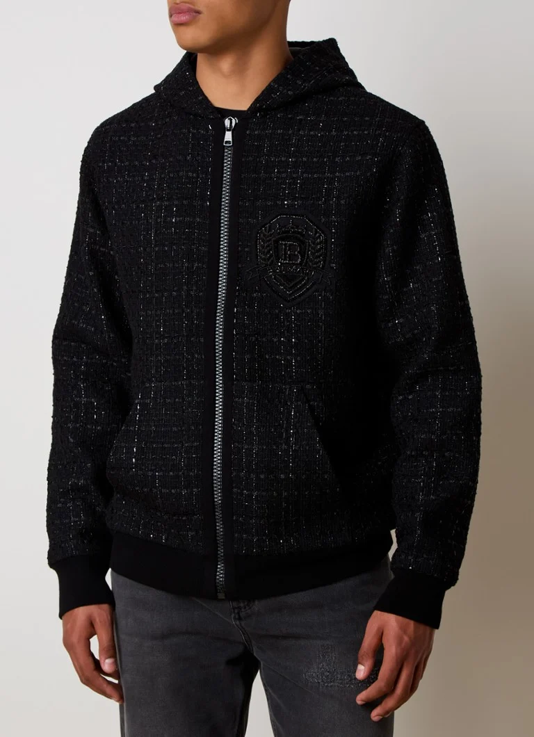 Balmain melegítődzseki tweed mintával és lurexszel
