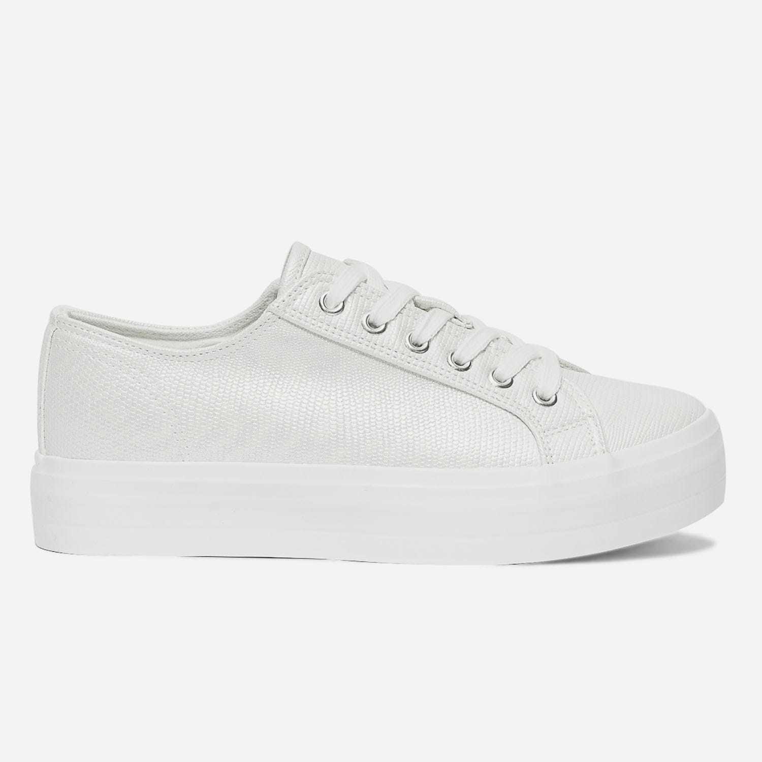 Tennis TEXTO blanc irisé embossée effet python