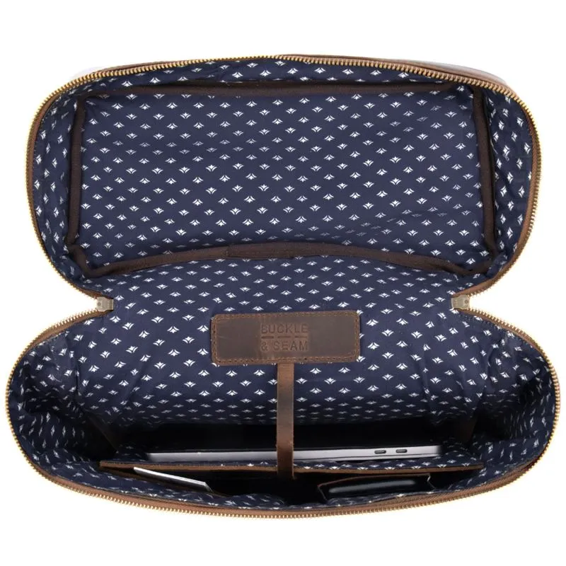 Buckle & Seam Leder Rucksack Siwa - Braun \/ Dots