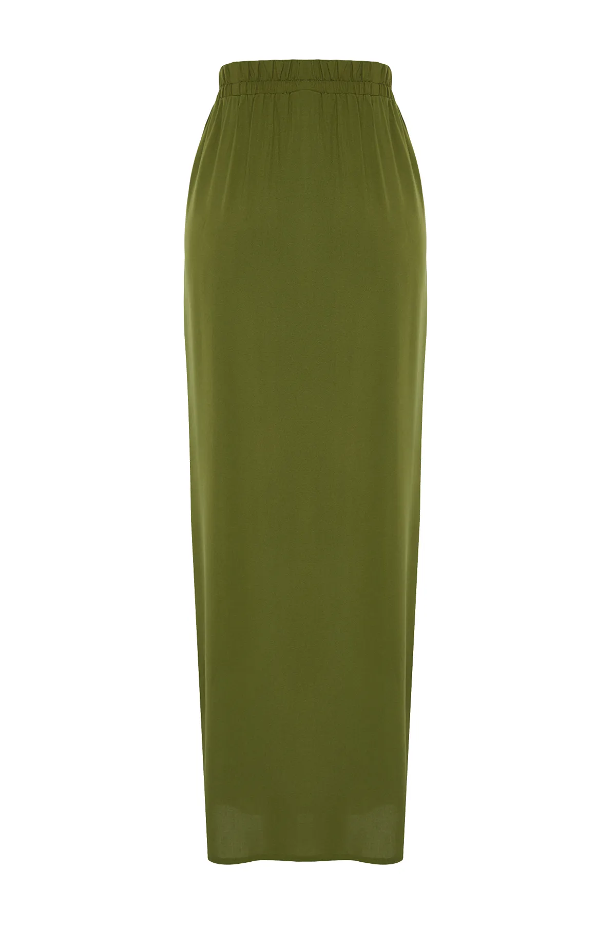 Trendyol Collection  Khakifarbener Maxi-Rock mit gewebten Quasten TBESS21ET0133