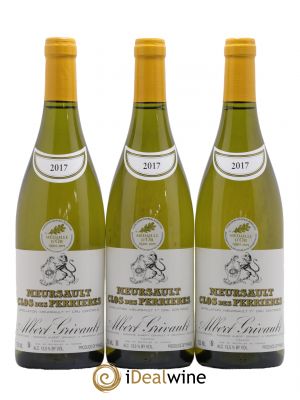 Meursault 1er Cru Clos des Perrières Monopole Albert Grivault  2017 - Lot de 3 Bouteilles