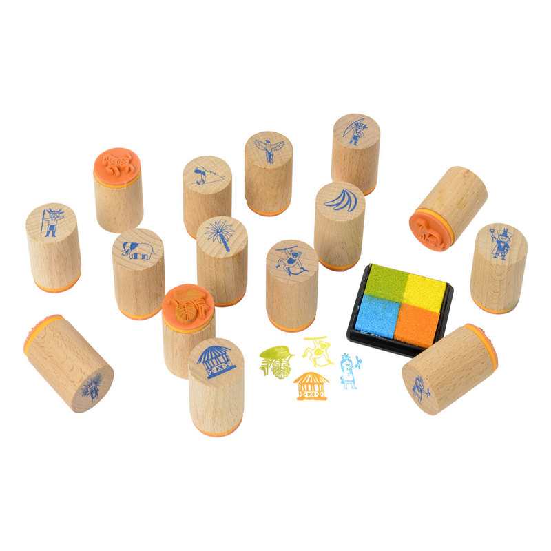 Boite 15 petits tampons Oxybul