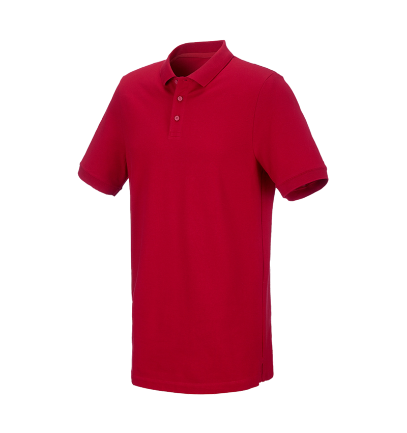 e.s. Piqué-Polo cotton stretch, long fit