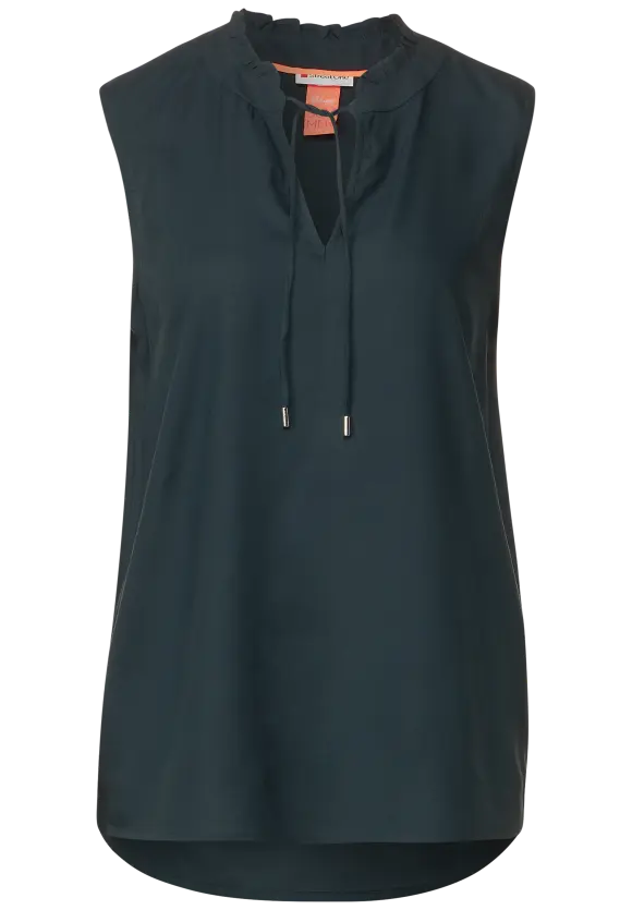 Street One Ärmellose Bluse mit Rüschen