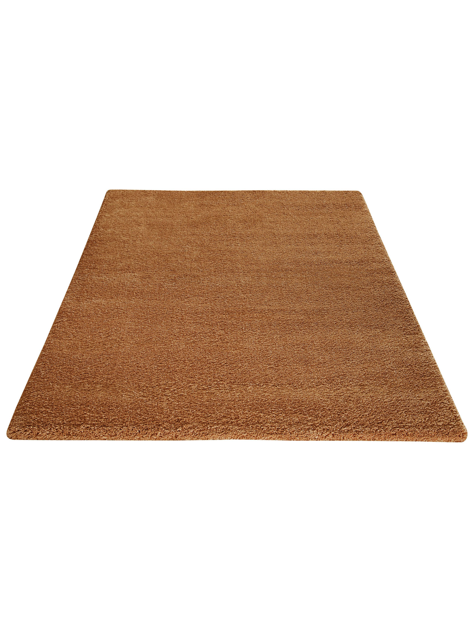 Lounge Hochflor-Teppich, Cognac