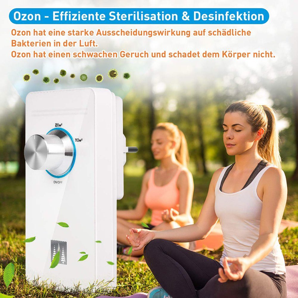 GelldG Luftreiniger Luftreiniger Ozongenerator Geruchskiller, Ozonizer Ionizer Generator, für 30 m² Räume