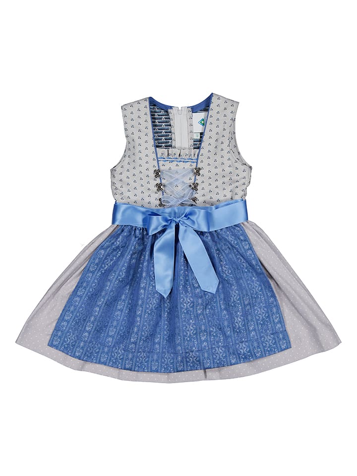 Isartrachten Dirndl in Grau/ Blau günstig kaufen
