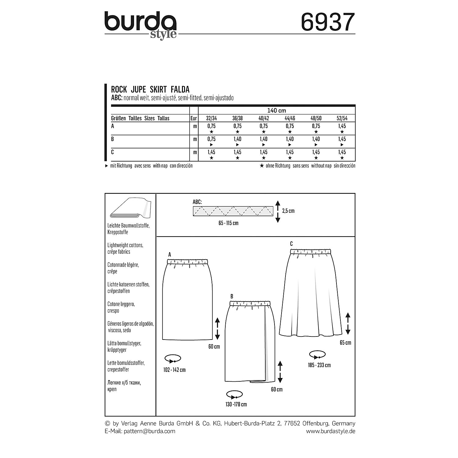 burda Schnitt 6937 