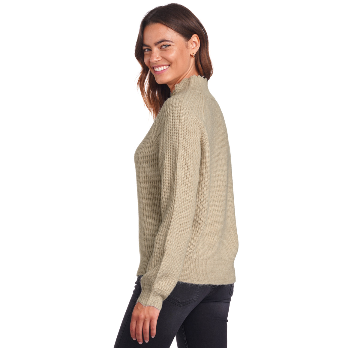 Damen Strickpullover mit Effektgarn