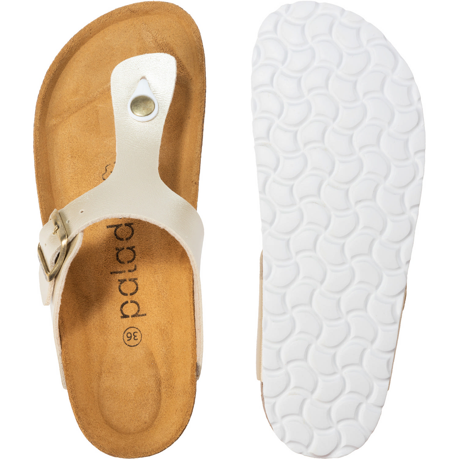 Palado Kos Metallic, Zehentrenner, Damen, Cream
