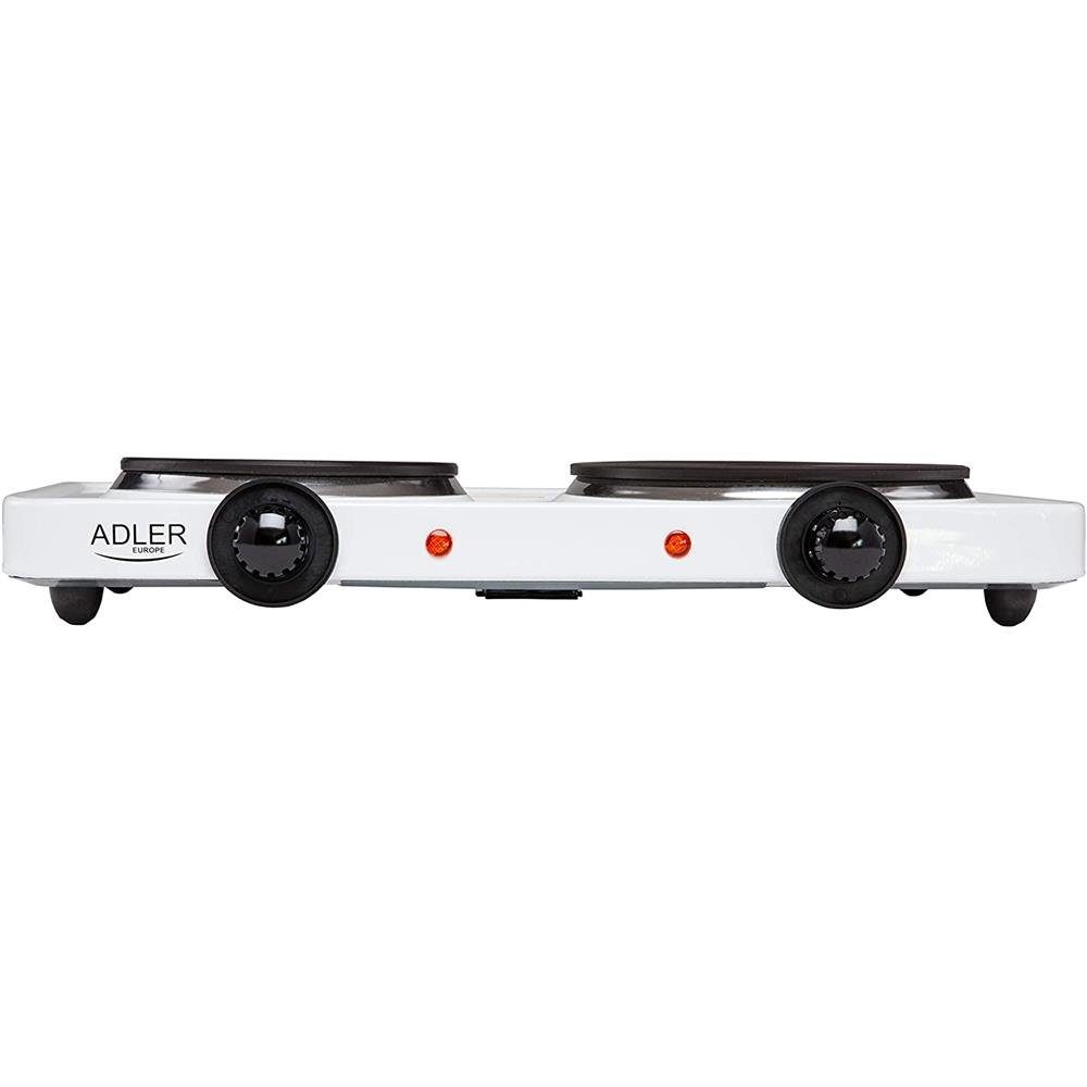 Adler Doppelkochplatte AD 6504, 2500W, 185 mm, 155 mm, Elektro, Mini-Kochplatte, Kochfeld
