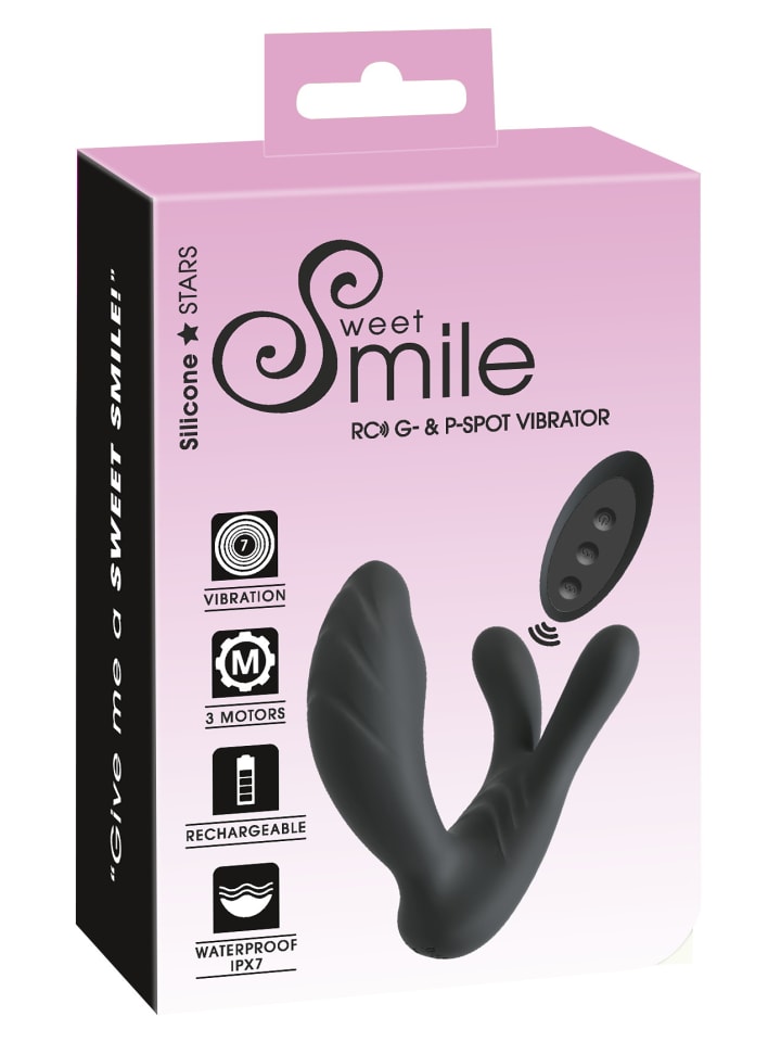 Sweet Smile Vibrator RC G-&P-Spot Vibrator in schwarz günstig kaufen 11 cm