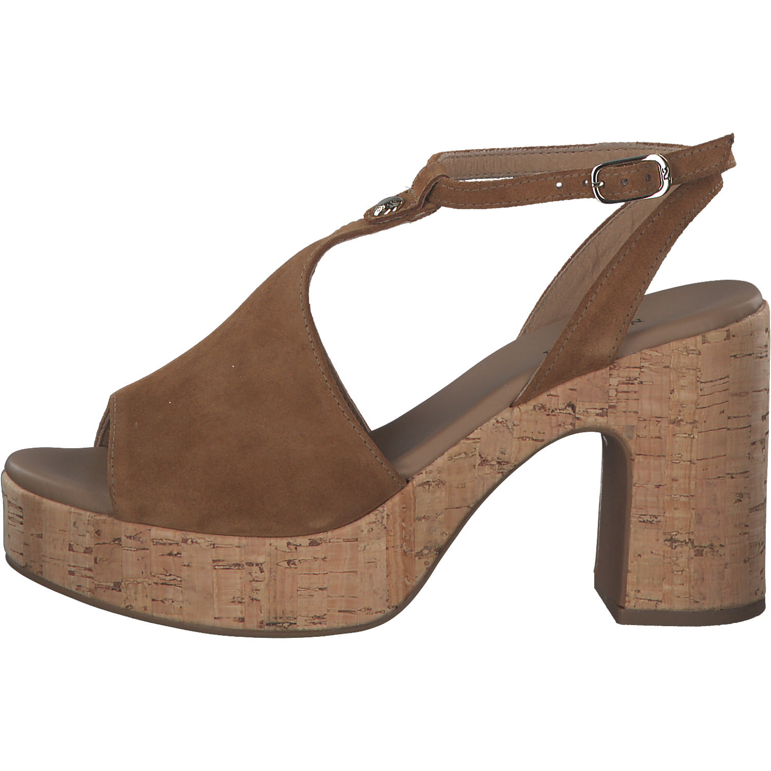 NeroGiardini E307671D, Plateau-Sandaletten, Damen, tabacco