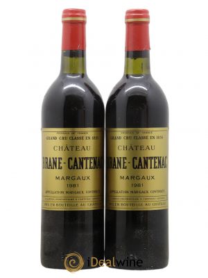 Château Brane Cantenac 2ème Grand Cru Classé  1981 - Lot de 2 Bouteilles