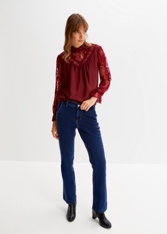 Bluse mit Spitze