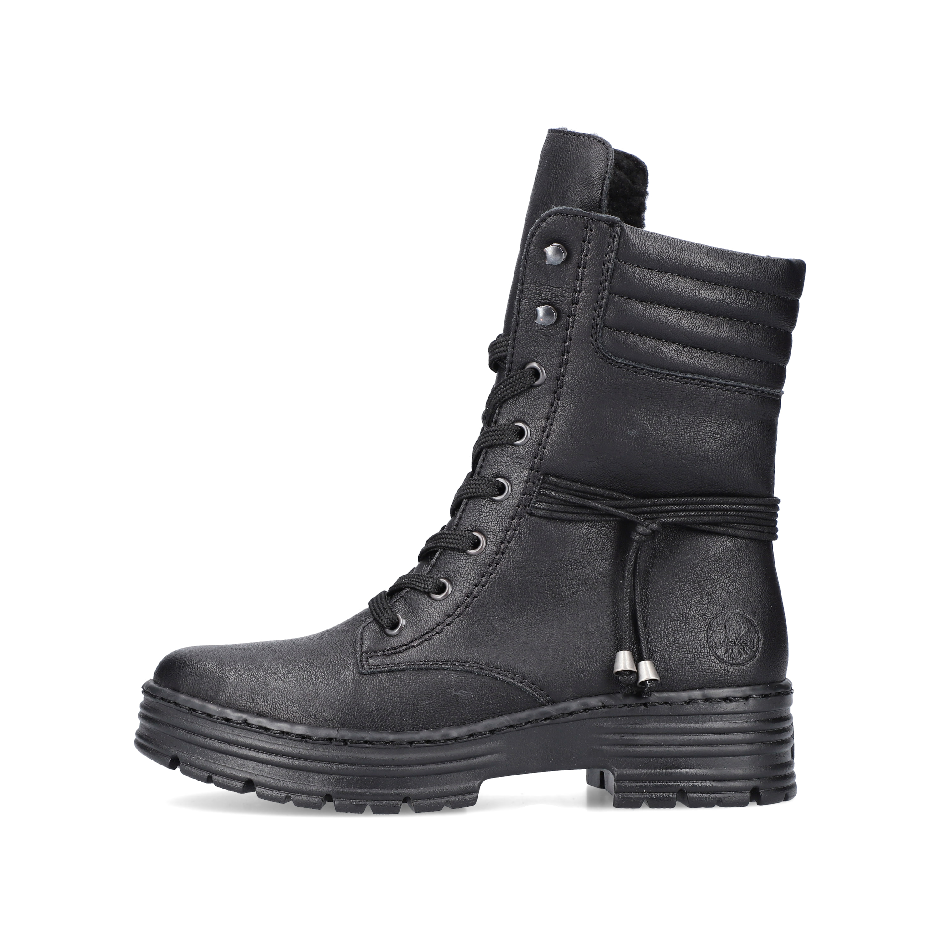 Rieker Damen Schnürstiefel tiefschwarz
