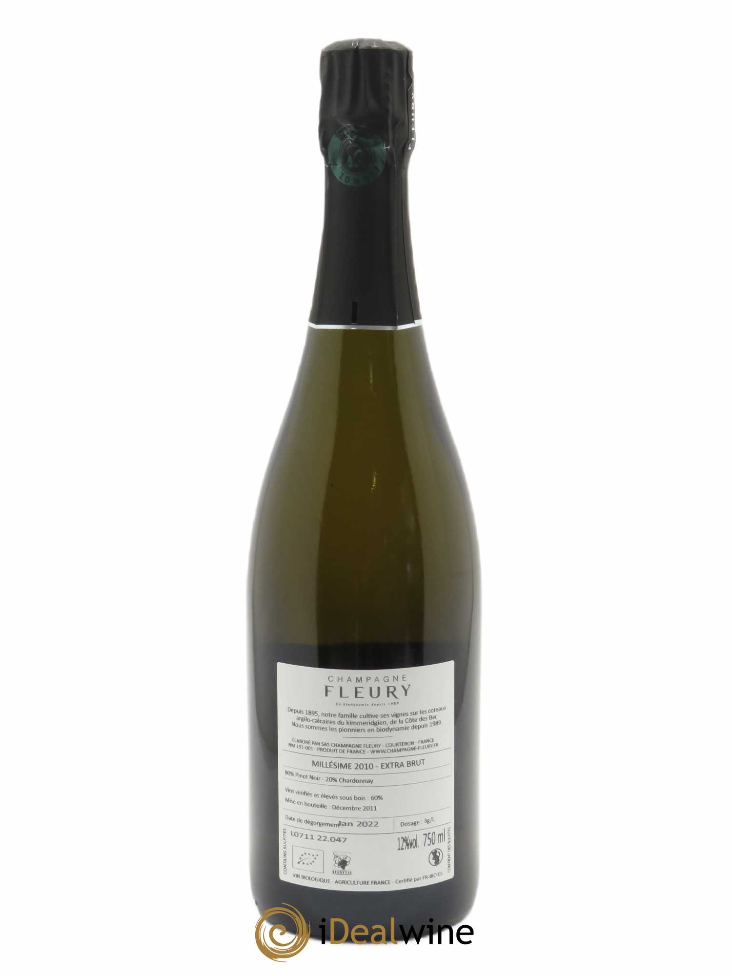 Millésimé Extra Brut Fleury  2010 - Lot de 1 Bouteille