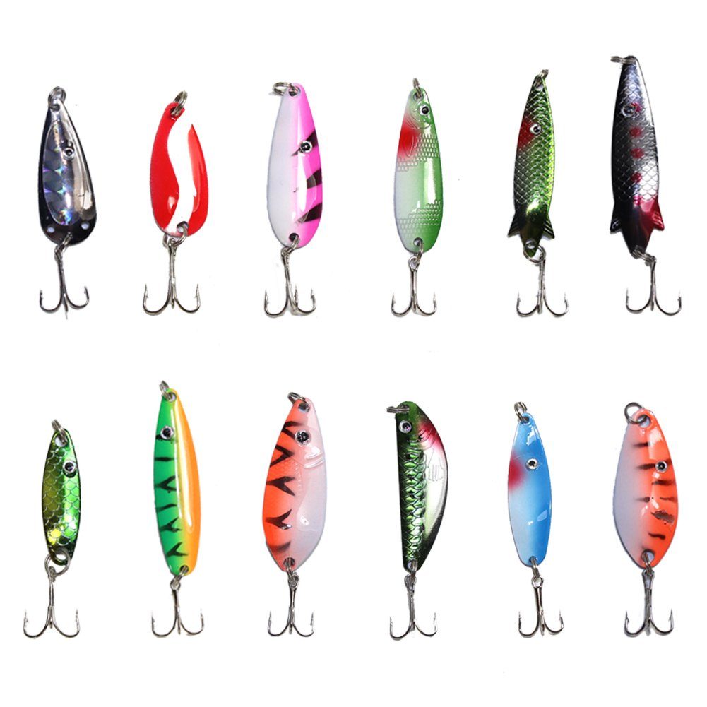 Croch Kunstköder Blinkerköder, Blinker Set AngelKöder für Hecht, Zander, Barsch, Forelle