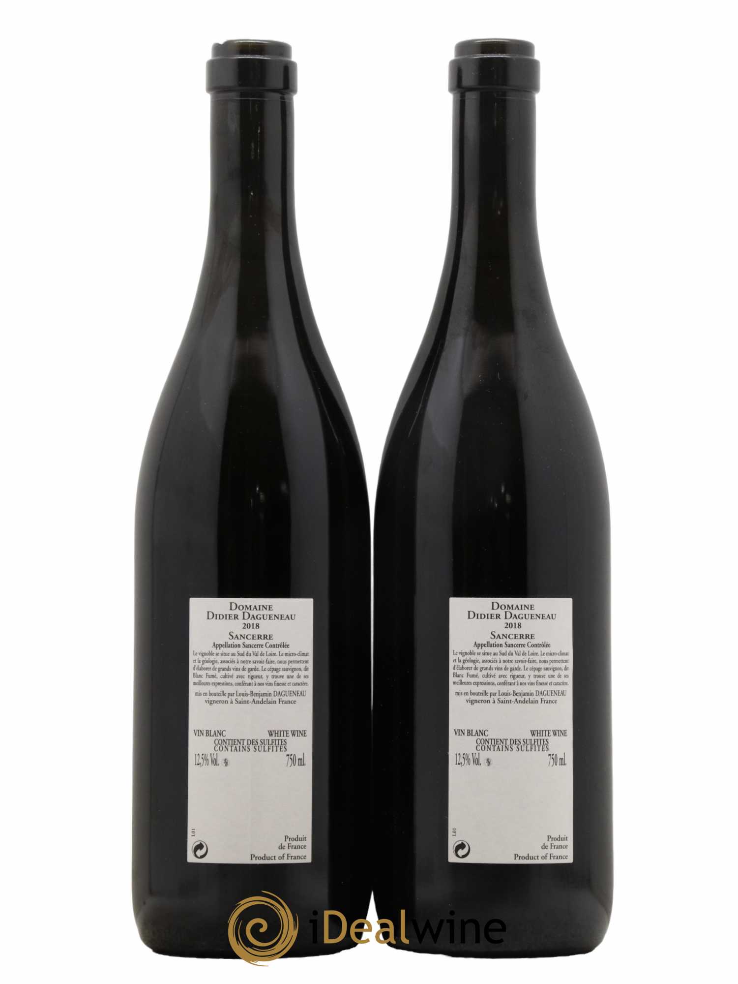 Sancerre En Chailloux Dagueneau  2018 - Lot de 2 Bouteilles