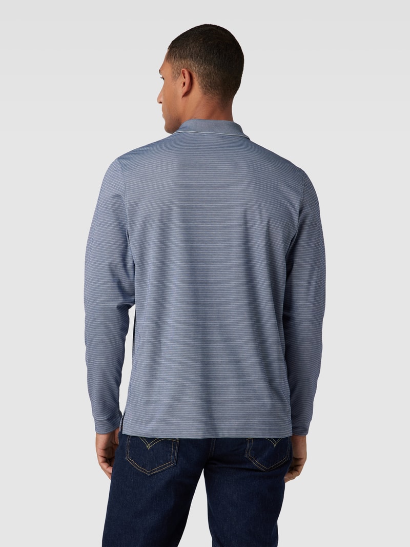 Poloshirt mit Streifenmuster in blau