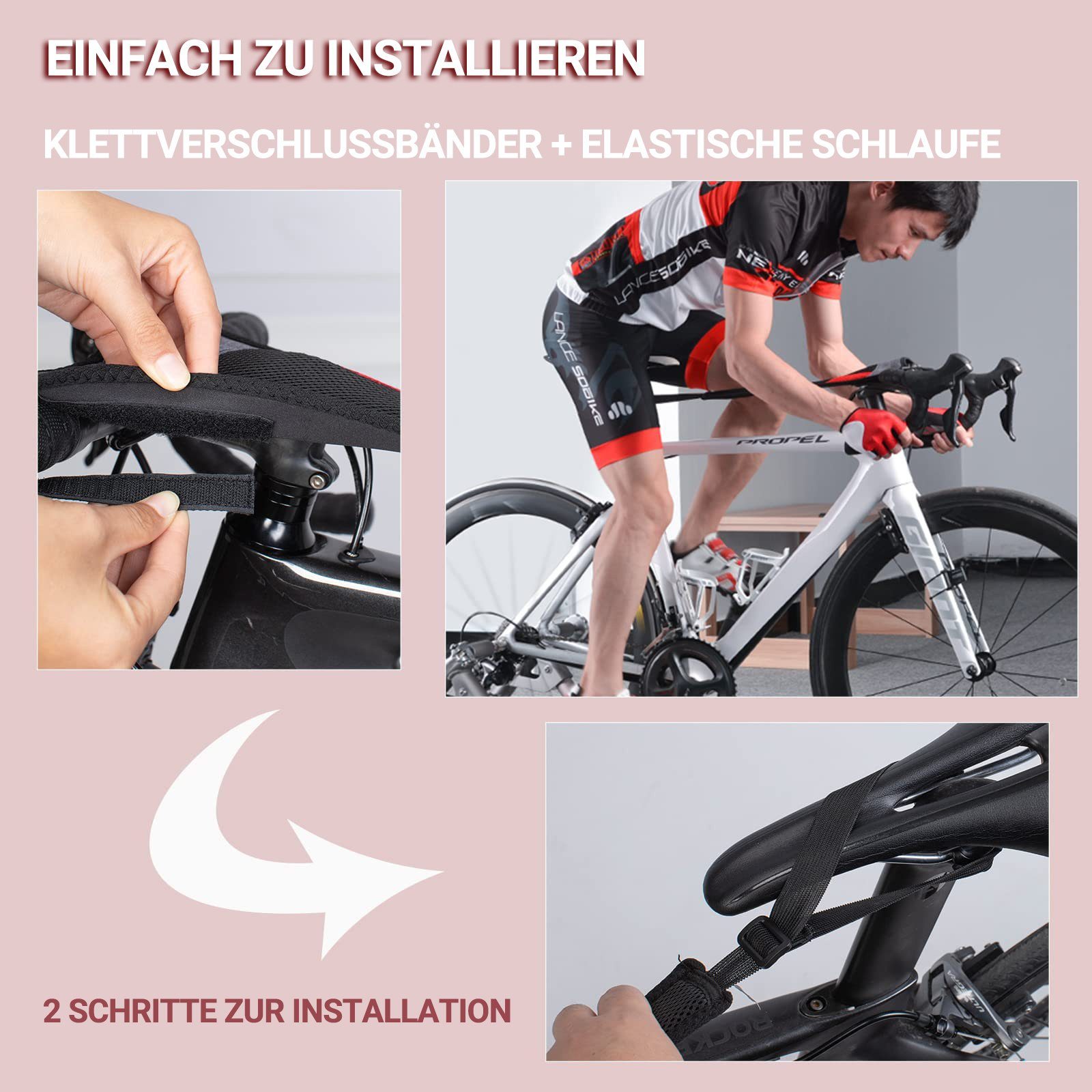 ROCKBROS Schweißband Schweißfänger für Rollentrainer Fahrrad Rollentrainerzubehör, Anti-Schweiß Saugfähig Atmungsaktiv Schnell Trocknend für Mountainbike