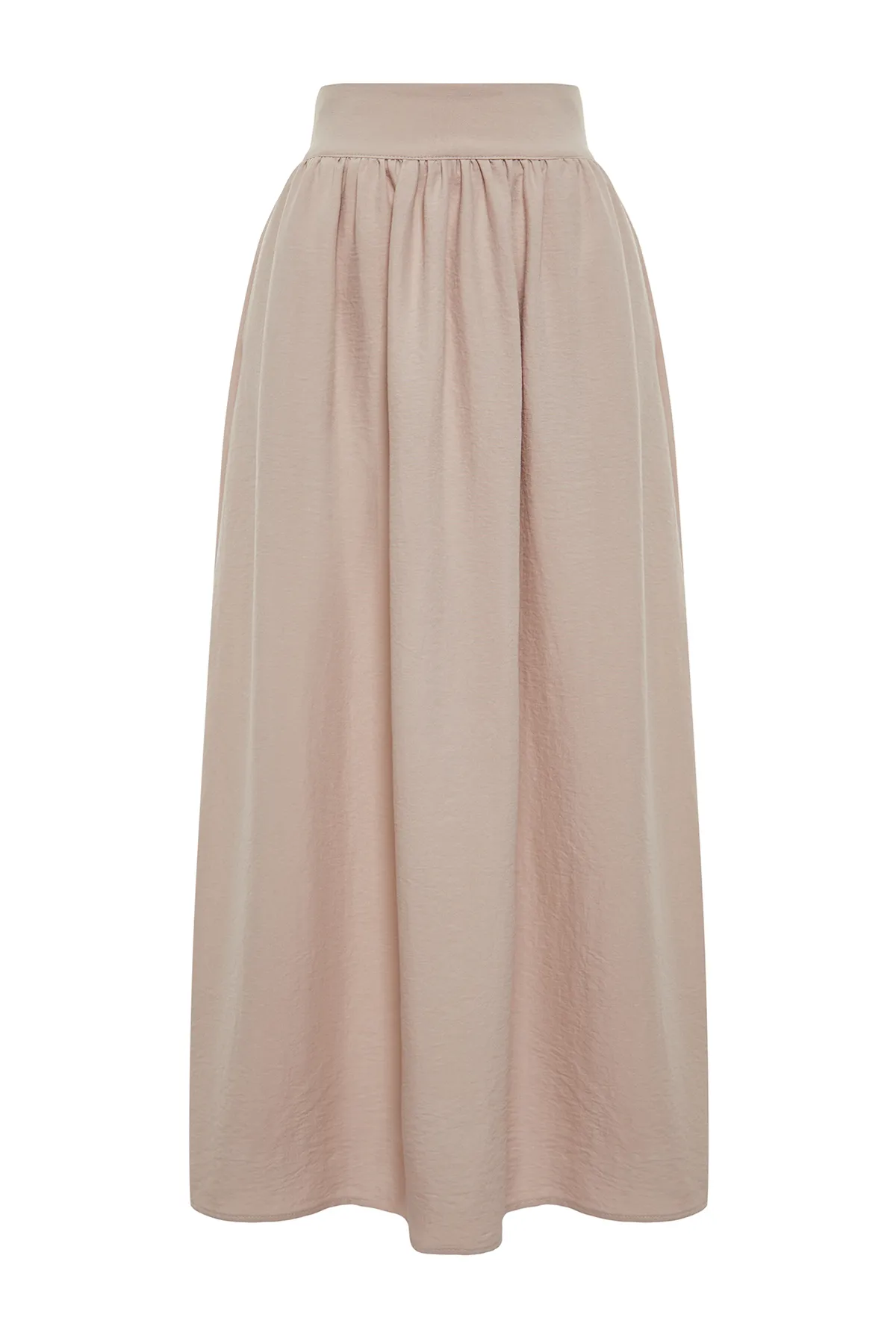 Trendyol Modest  Beiger, schlichter, ausgestellter Webrock TCTSS24EE00004