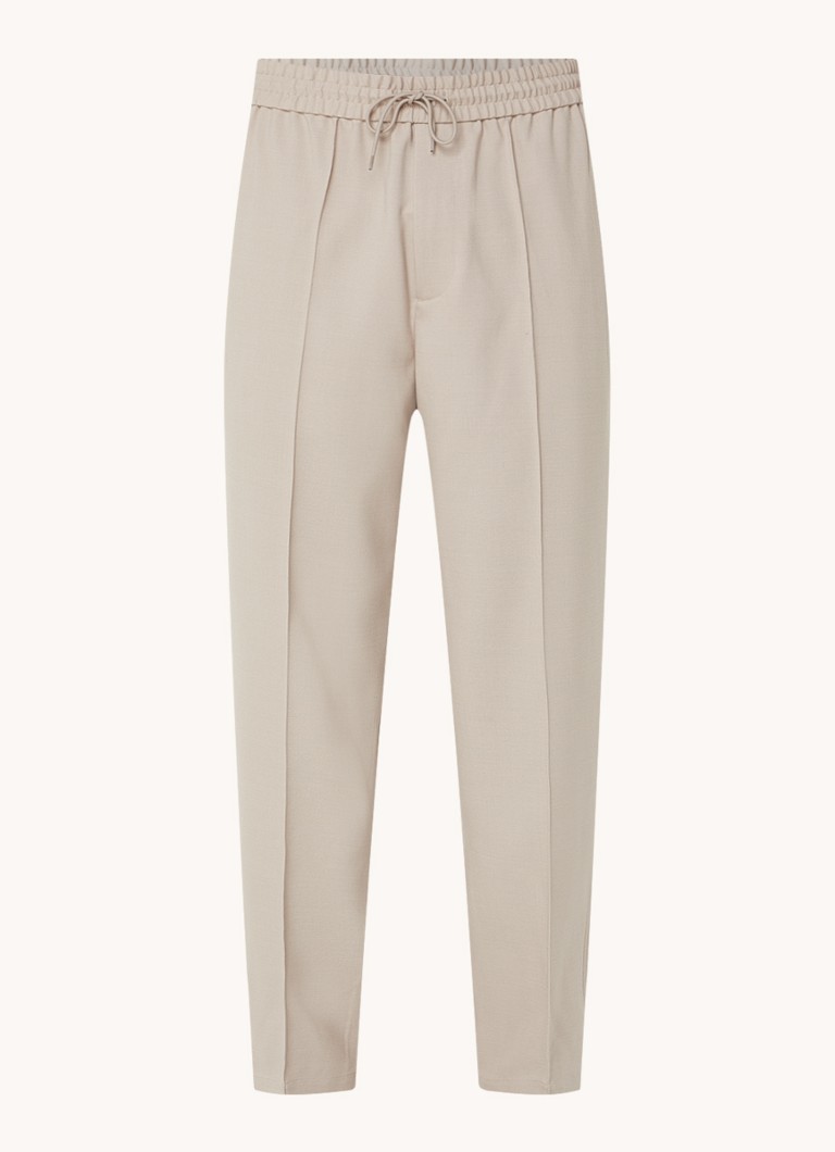 Pantaloni chino Emporio Armani, croială lejeră, din amestec de lână, cu buzunare interioare.