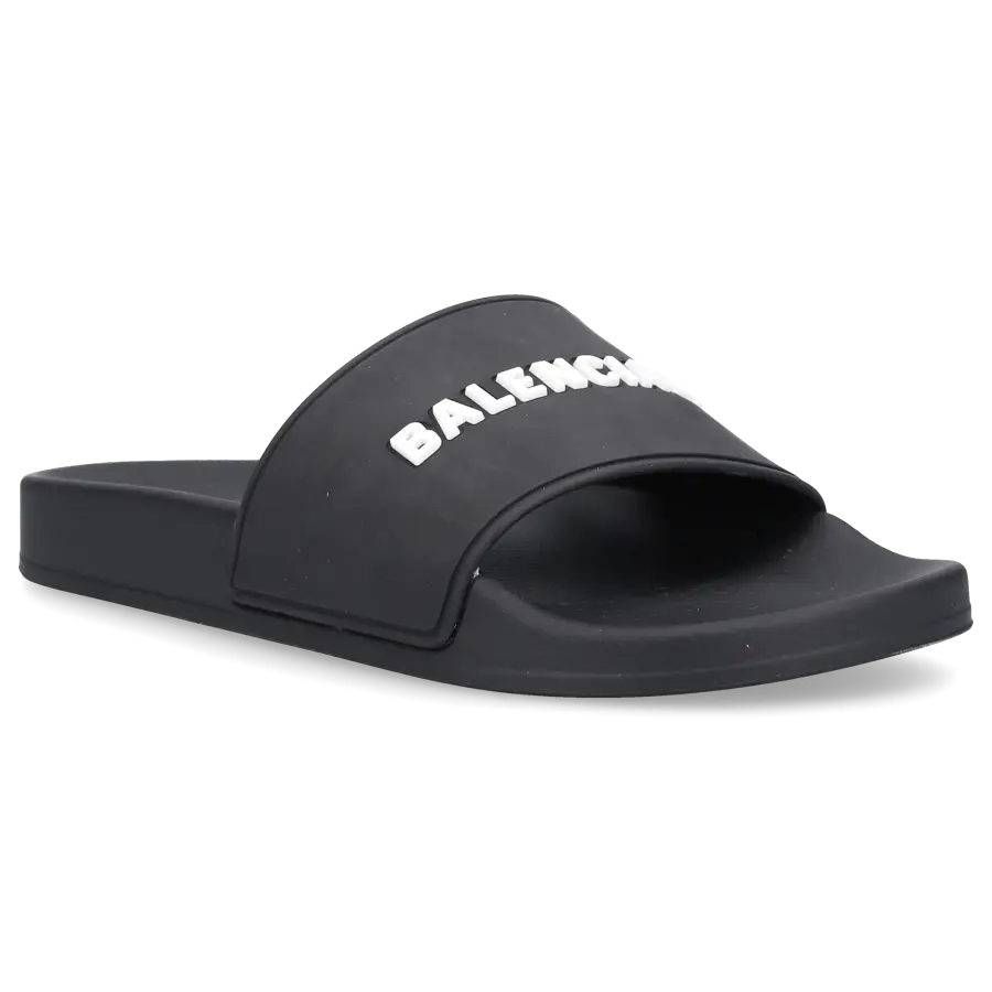 Balenciaga - Badeschuhe POOL SLIDE Gummi - schwarz