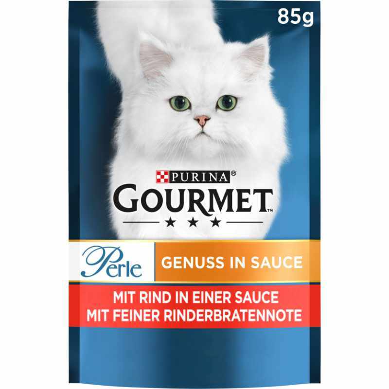 GOURMET Nassfutter GOURMET Perle Genuss in Sauce 26x85g Rind, in Rinderbratensauce