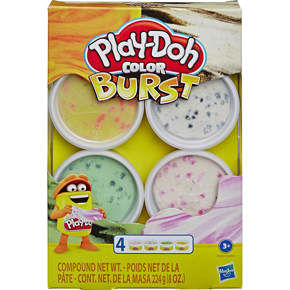 Play-Doh Color Burst 4er-Pack Sortiment