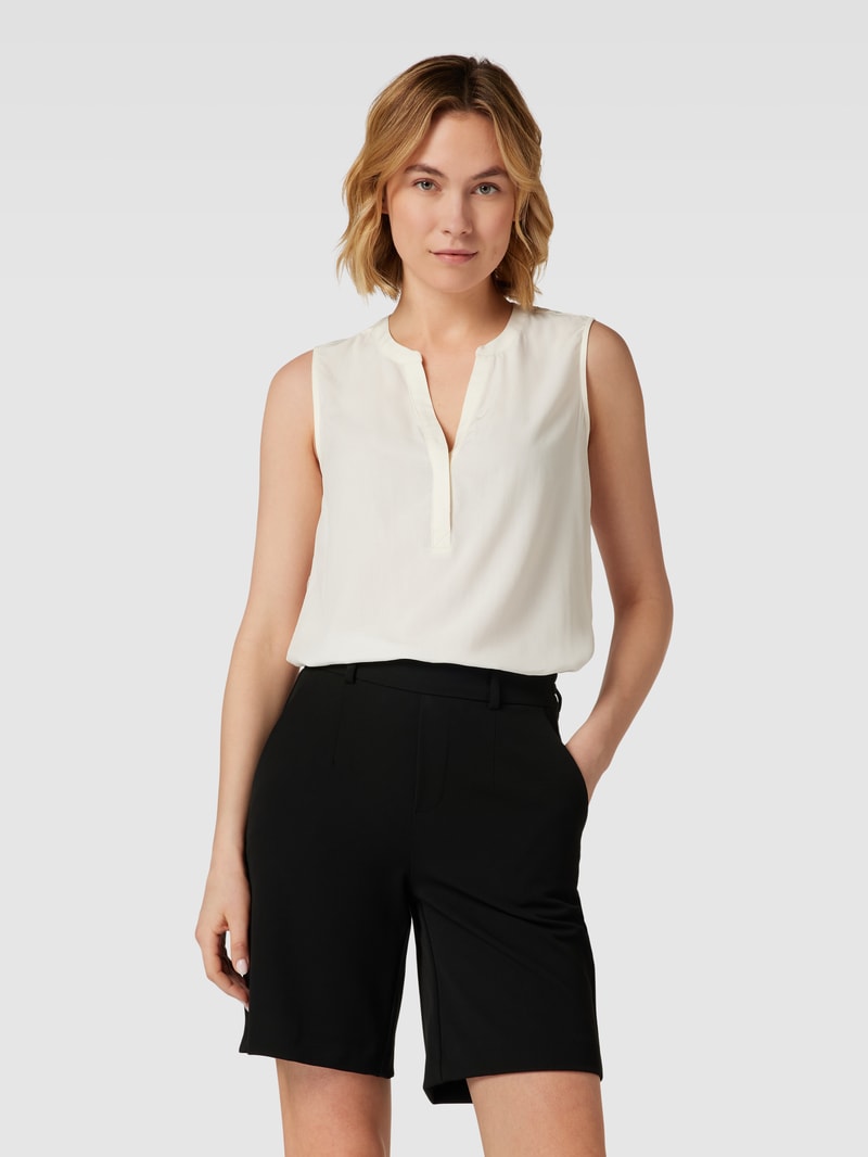 Blusentop aus reiner Viskose Modell 'Solid' in offwhite