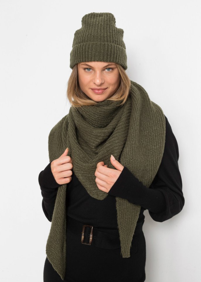 Strickset Schal und Mütze (2-tlg.Set)