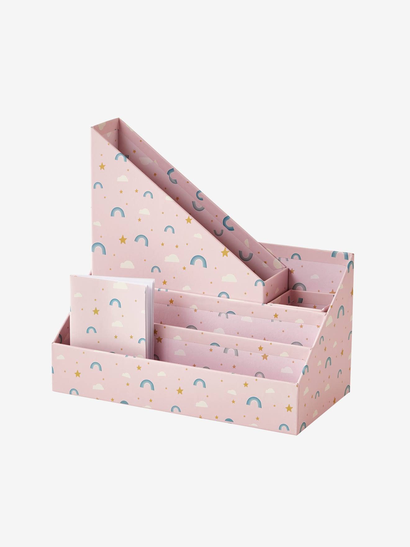 Vertbaudet Kinder Schreibtisch-Set REGENBOGEN - rosa