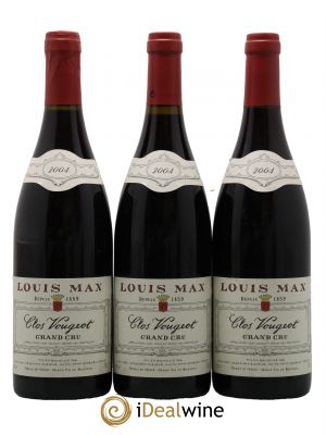 Clos de Vougeot Grand Cru Louis Max 2004 - Lot de 3 Bouteilles