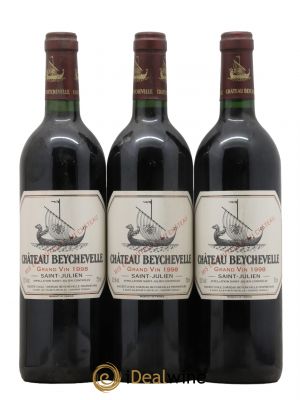 Château Beychevelle 4ème Grand Cru Classé  1998 - Lot de 3 Bouteilles