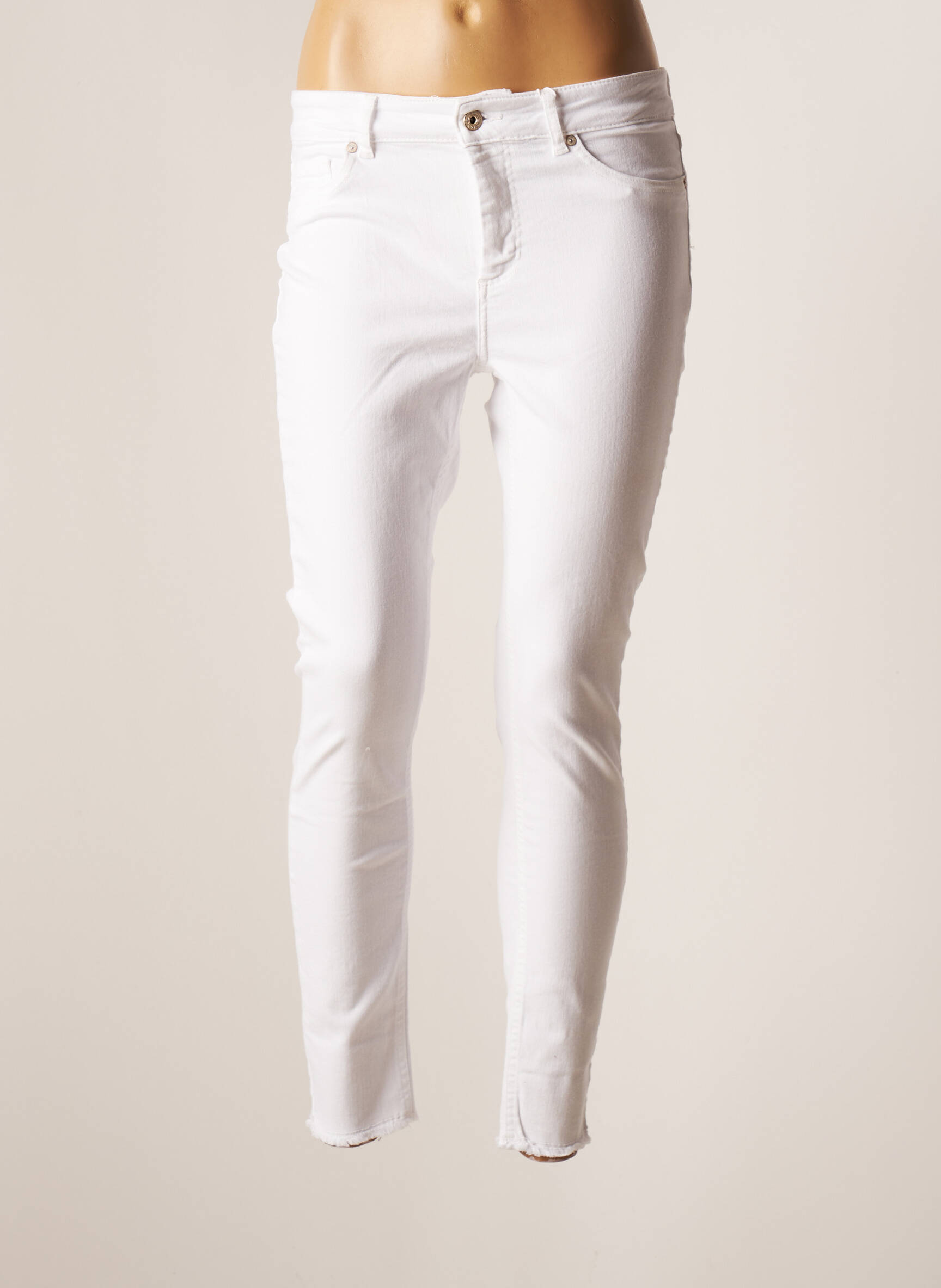 Only Jeans Coupe Slim Femme couleur blanc