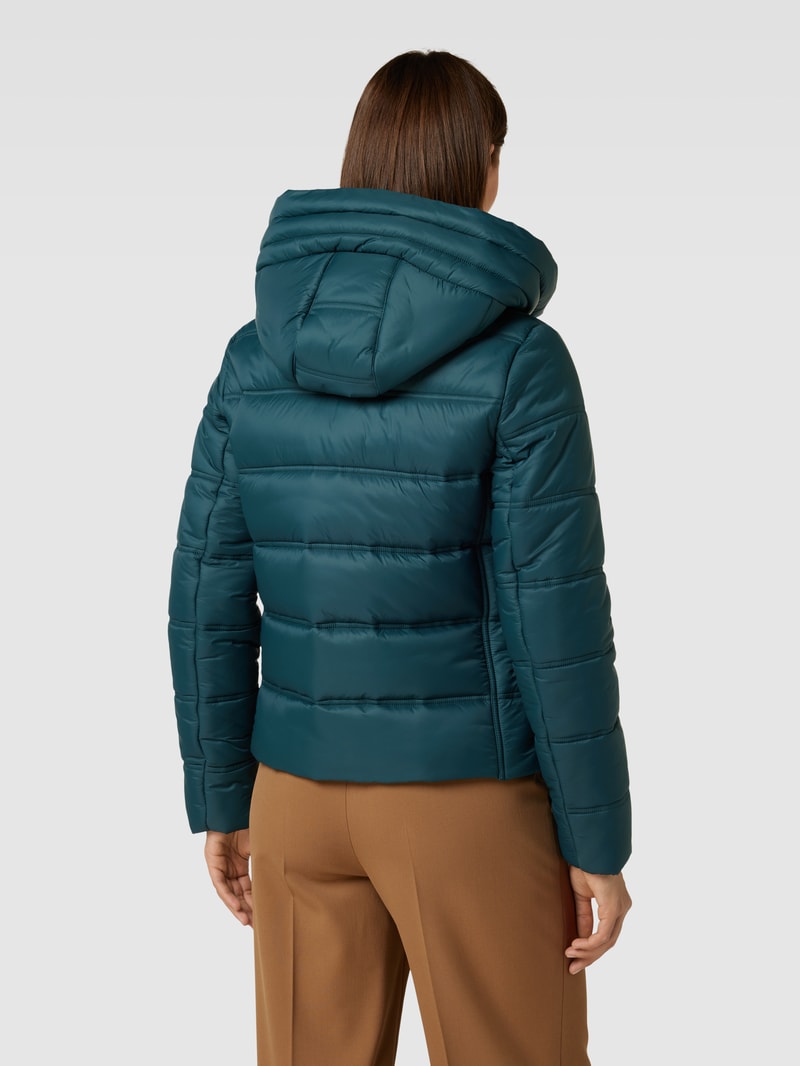 Steppjacke mit Reißverschlusstaschen in petrol