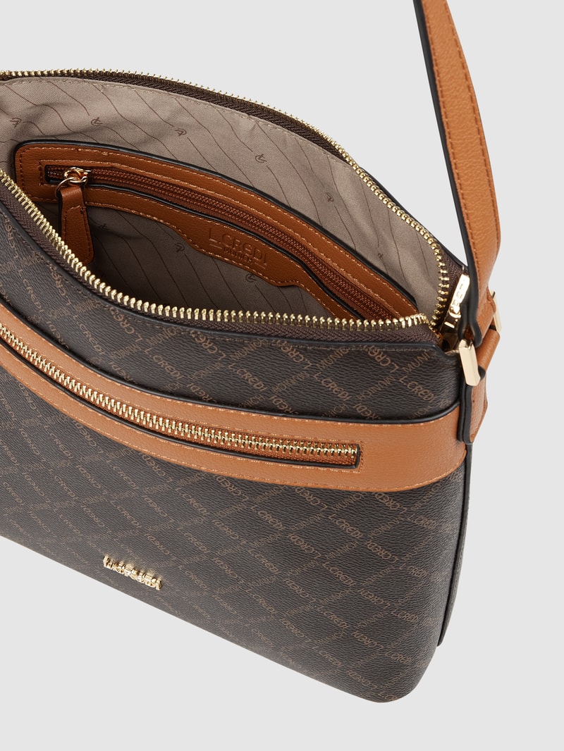Crossbody Bag in Leder-Optik Modell 'Filiberta' in dunkelbraun