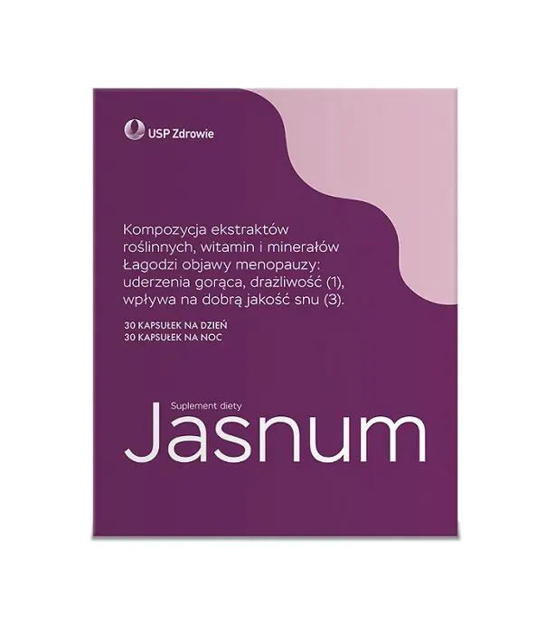 Jasnum, Ανακούφιση από τα Συμπτώματα της Εμμηνόπαυσης, Κάψουλες Ημέρας + Κάψουλες Νύχτας