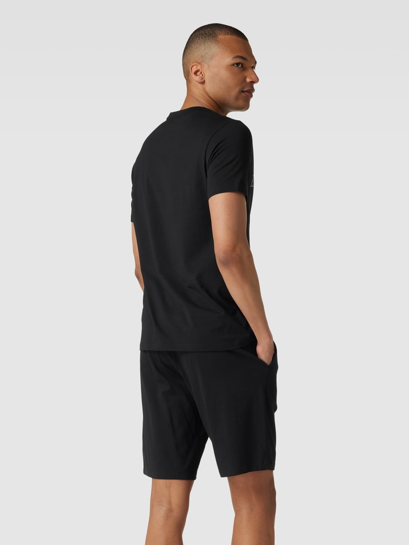 Pyjama mit Label-Print Modell 'MEGALOGO' in schwarz