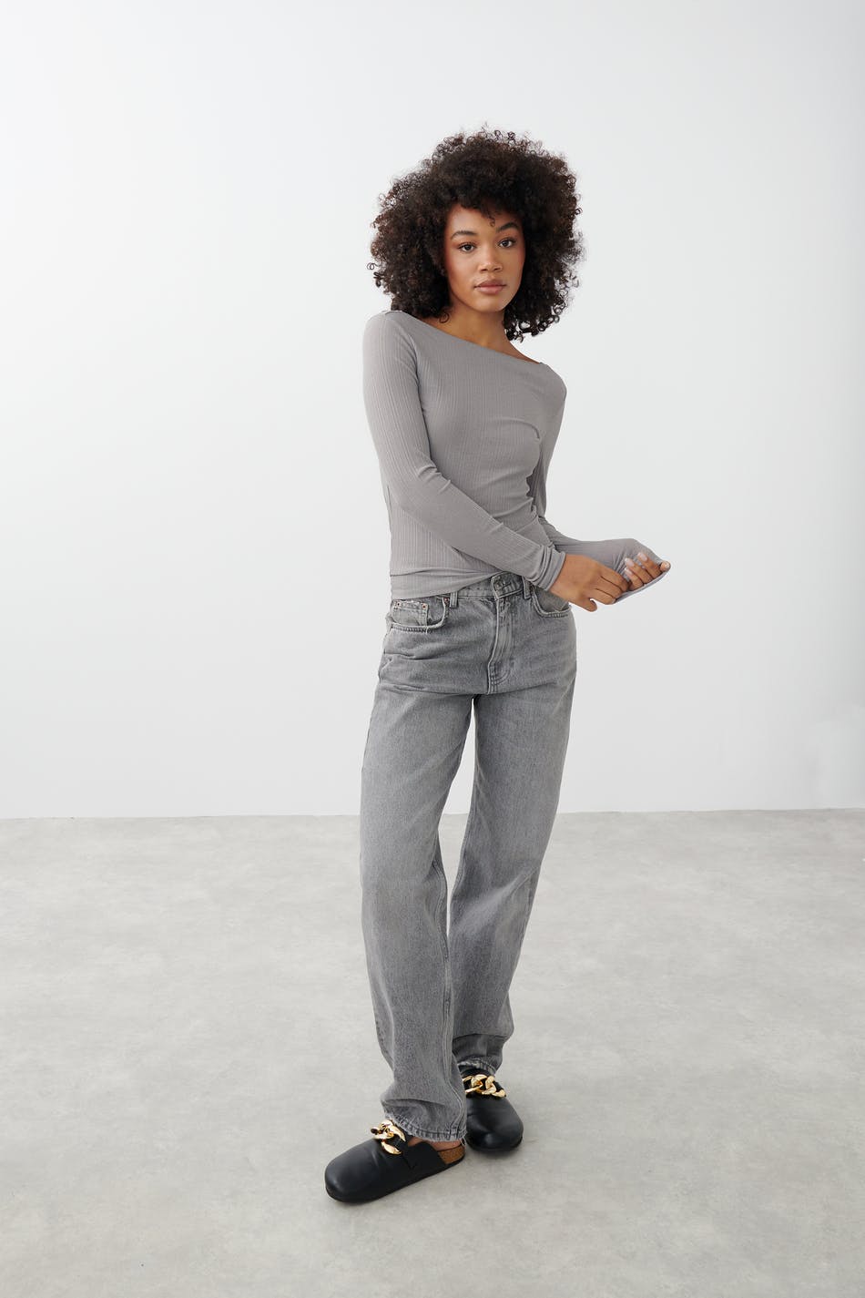 Longsleeve sheer top